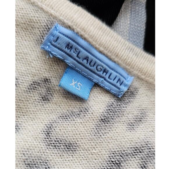 J. McLaughlin Women Cheetah Print Soft‎ Cashmere Pullover Top Size XS Multicolor - Picture 4 of 5